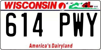 WI license plate 614PWY