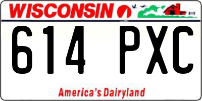 WI license plate 614PXC