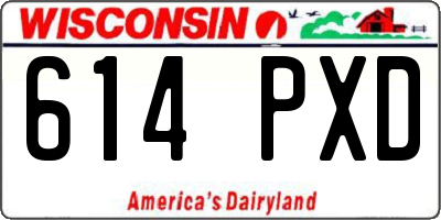 WI license plate 614PXD