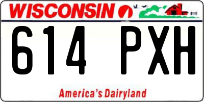 WI license plate 614PXH