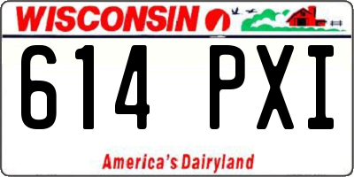 WI license plate 614PXI