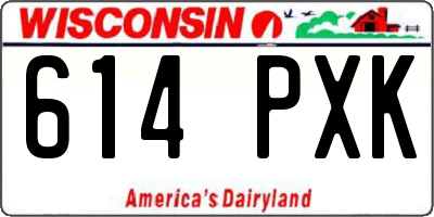 WI license plate 614PXK