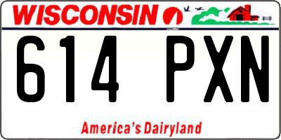 WI license plate 614PXN