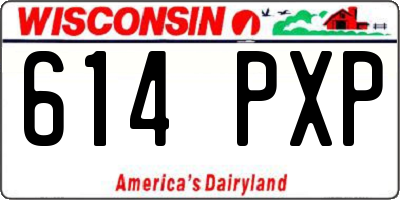 WI license plate 614PXP