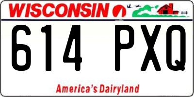 WI license plate 614PXQ