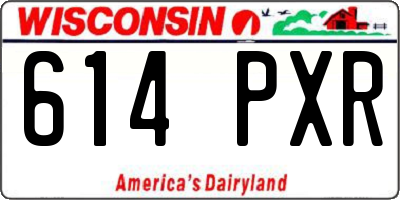 WI license plate 614PXR