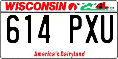 WI license plate 614PXU