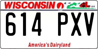 WI license plate 614PXV