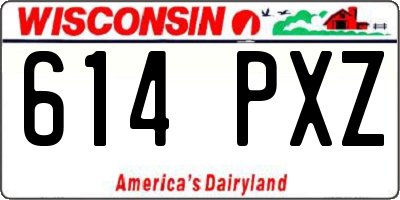 WI license plate 614PXZ