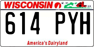 WI license plate 614PYH