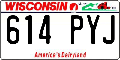 WI license plate 614PYJ