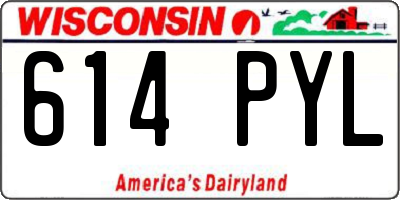 WI license plate 614PYL