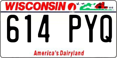 WI license plate 614PYQ