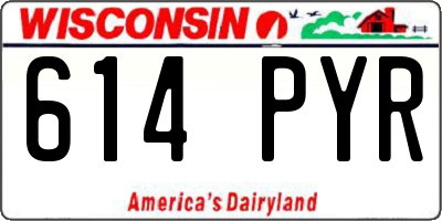 WI license plate 614PYR
