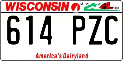 WI license plate 614PZC