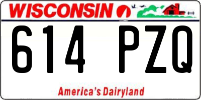 WI license plate 614PZQ