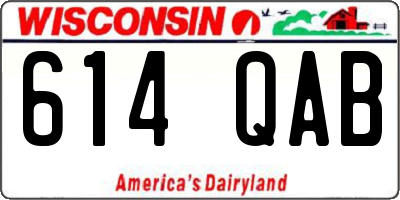 WI license plate 614QAB