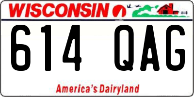 WI license plate 614QAG
