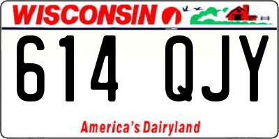 WI license plate 614QJY