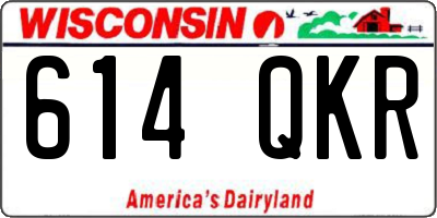 WI license plate 614QKR