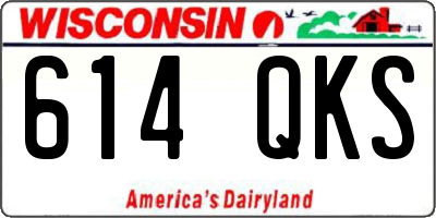 WI license plate 614QKS