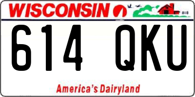 WI license plate 614QKU