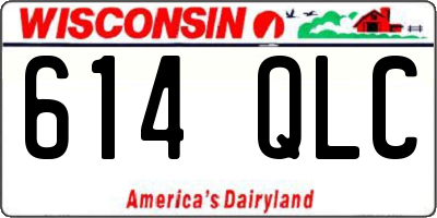 WI license plate 614QLC