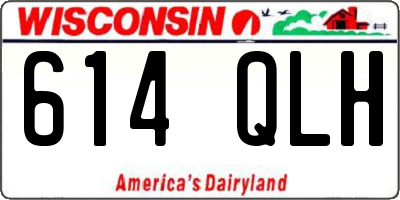 WI license plate 614QLH