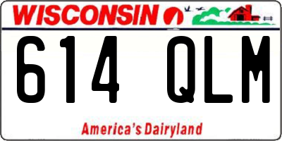 WI license plate 614QLM