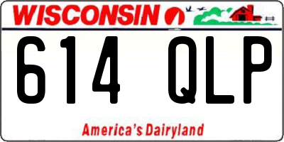 WI license plate 614QLP