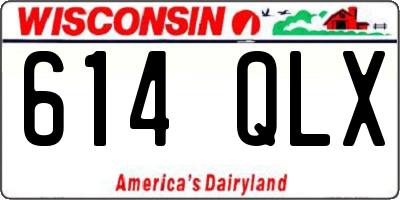 WI license plate 614QLX