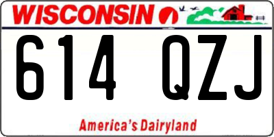 WI license plate 614QZJ