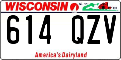 WI license plate 614QZV