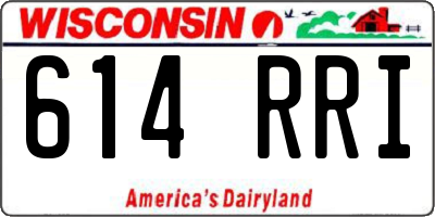 WI license plate 614RRI
