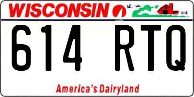 WI license plate 614RTQ
