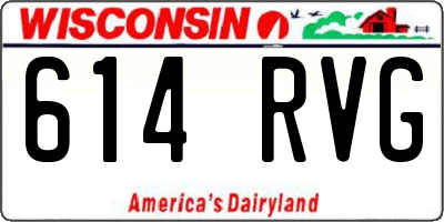 WI license plate 614RVG