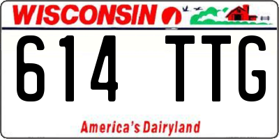 WI license plate 614TTG