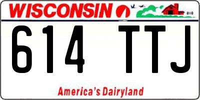 WI license plate 614TTJ