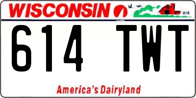 WI license plate 614TWT
