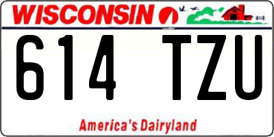 WI license plate 614TZU