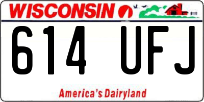 WI license plate 614UFJ