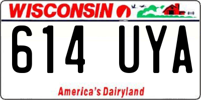 WI license plate 614UYA