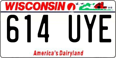 WI license plate 614UYE
