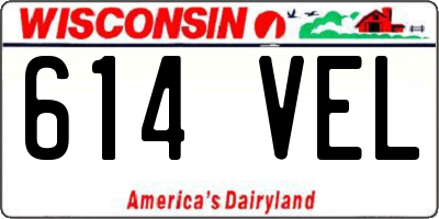 WI license plate 614VEL