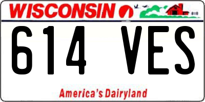 WI license plate 614VES