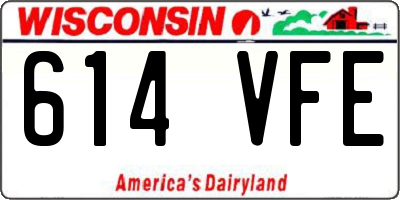 WI license plate 614VFE