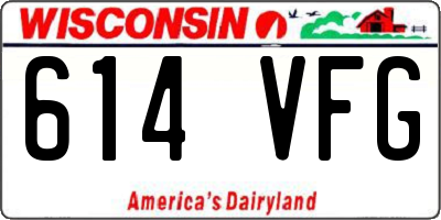 WI license plate 614VFG