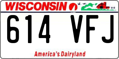 WI license plate 614VFJ