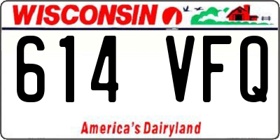 WI license plate 614VFQ