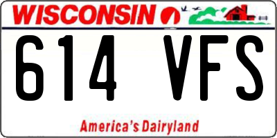 WI license plate 614VFS